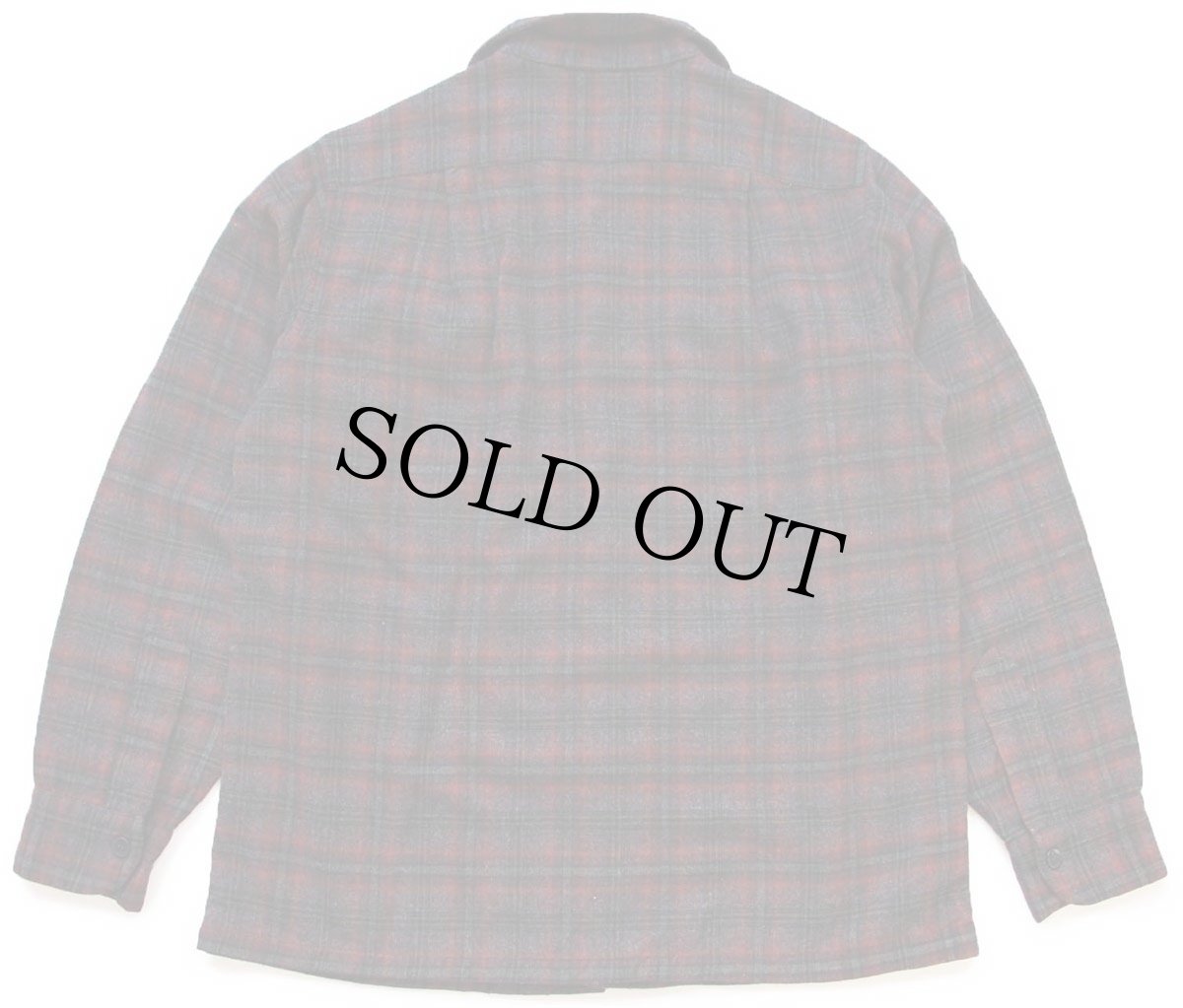 画像2: 60s PENDLETONペンドルトン オンブレチェック オープンカラー ウールシャツ M (2)