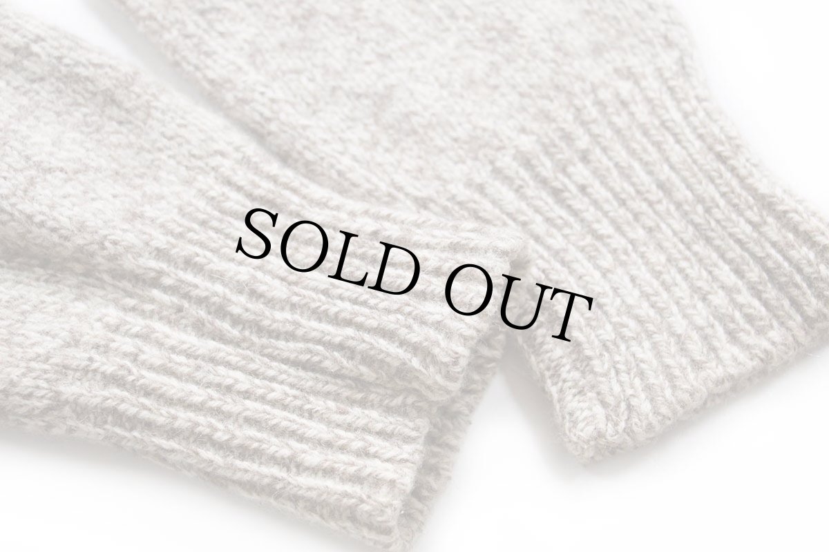 画像6: 80s USA製 L.L.Bean 無地 ウールニット セーター グレーブラウン×ナチュラル ミックス L-T (6)