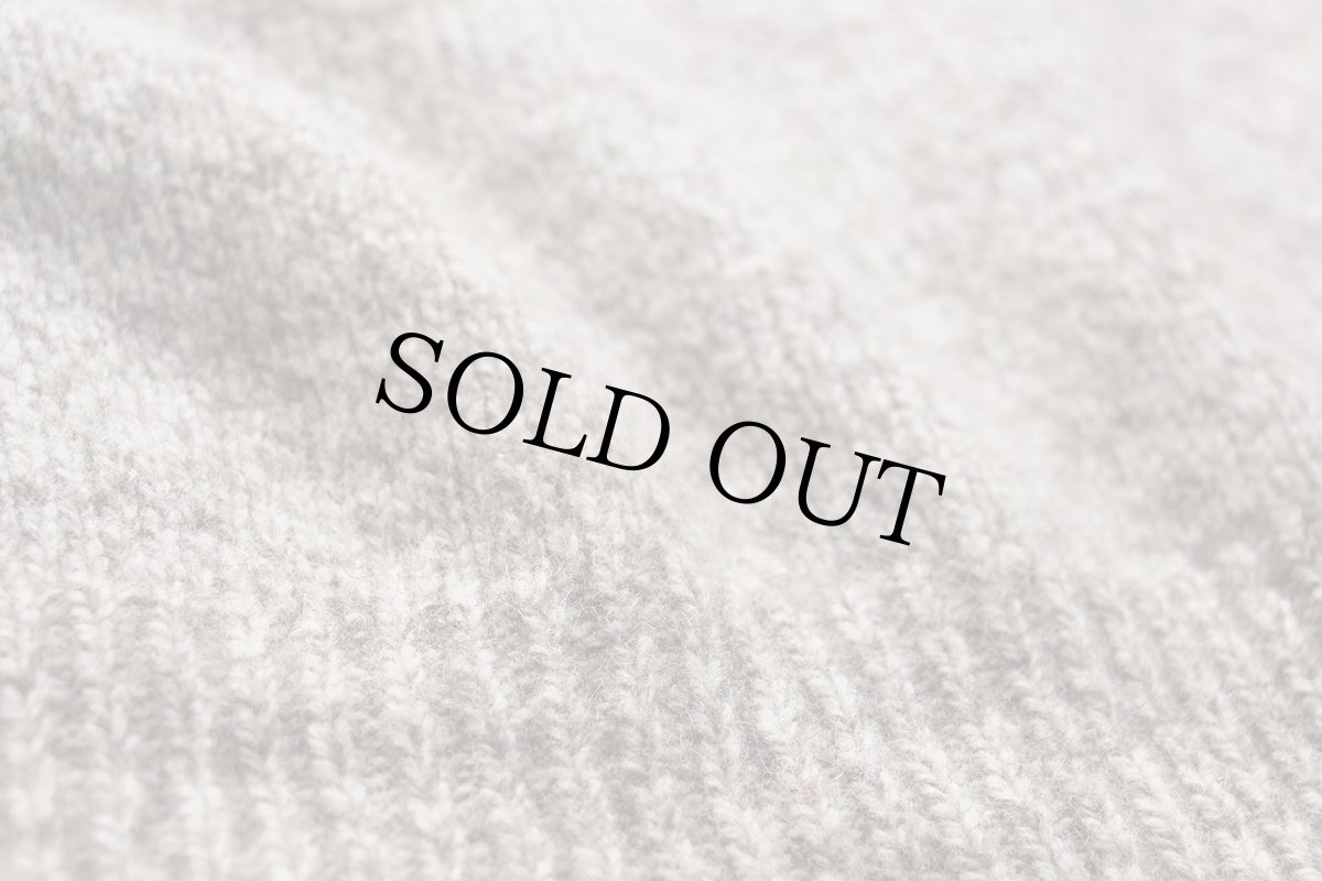 画像5: 80s USA製 L.L.Bean 無地 ウールニット セーター グレーブラウン×ナチュラル ミックス L-T (5)