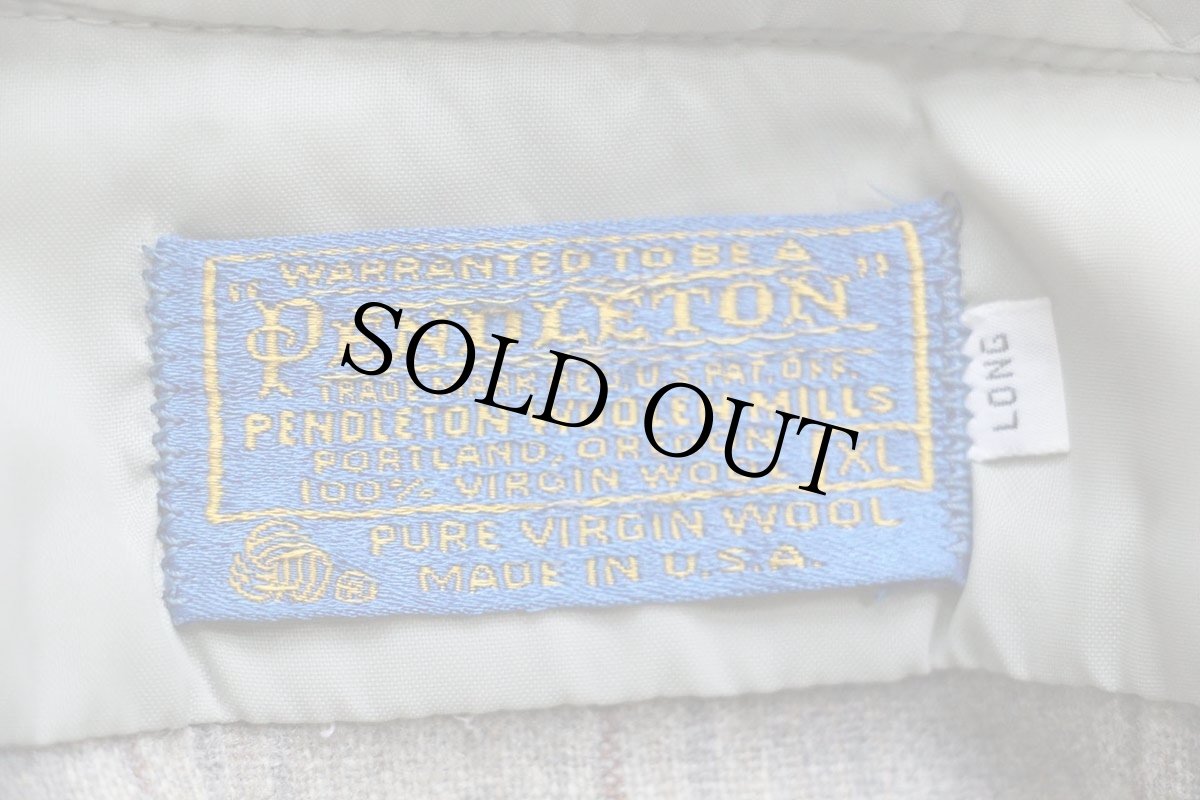 画像4: 70s USA製 PENDLETONペンドルトン オンブレチェック ウールシャツ XL-L (4)