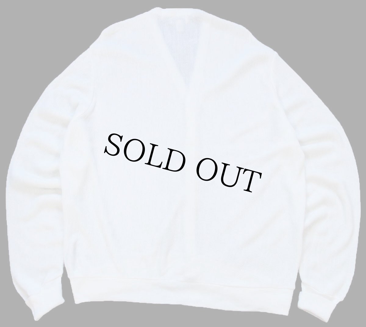 画像2: 80s USA製 L.L.Bean 無地 パール編み アクリルニット カーディガン 白 XL (2)