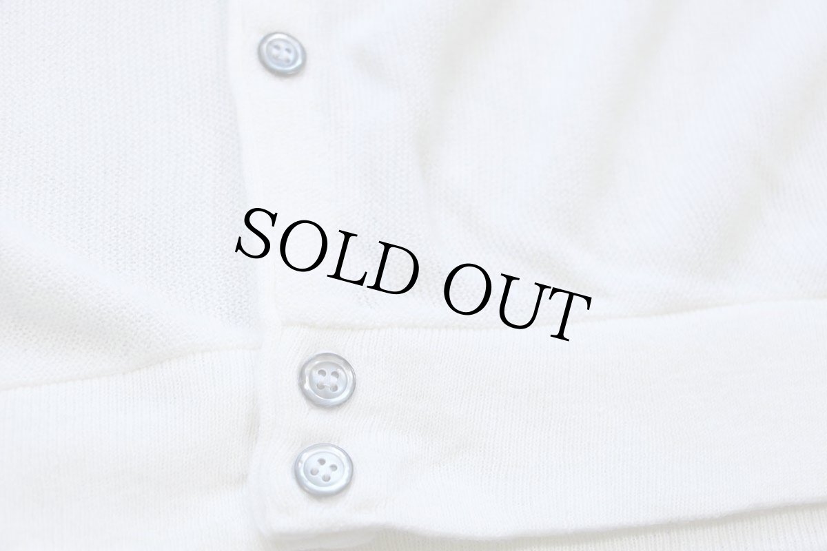 画像5: 80s USA製 L.L.Bean 無地 パール編み アクリルニット カーディガン 白 XL (5)