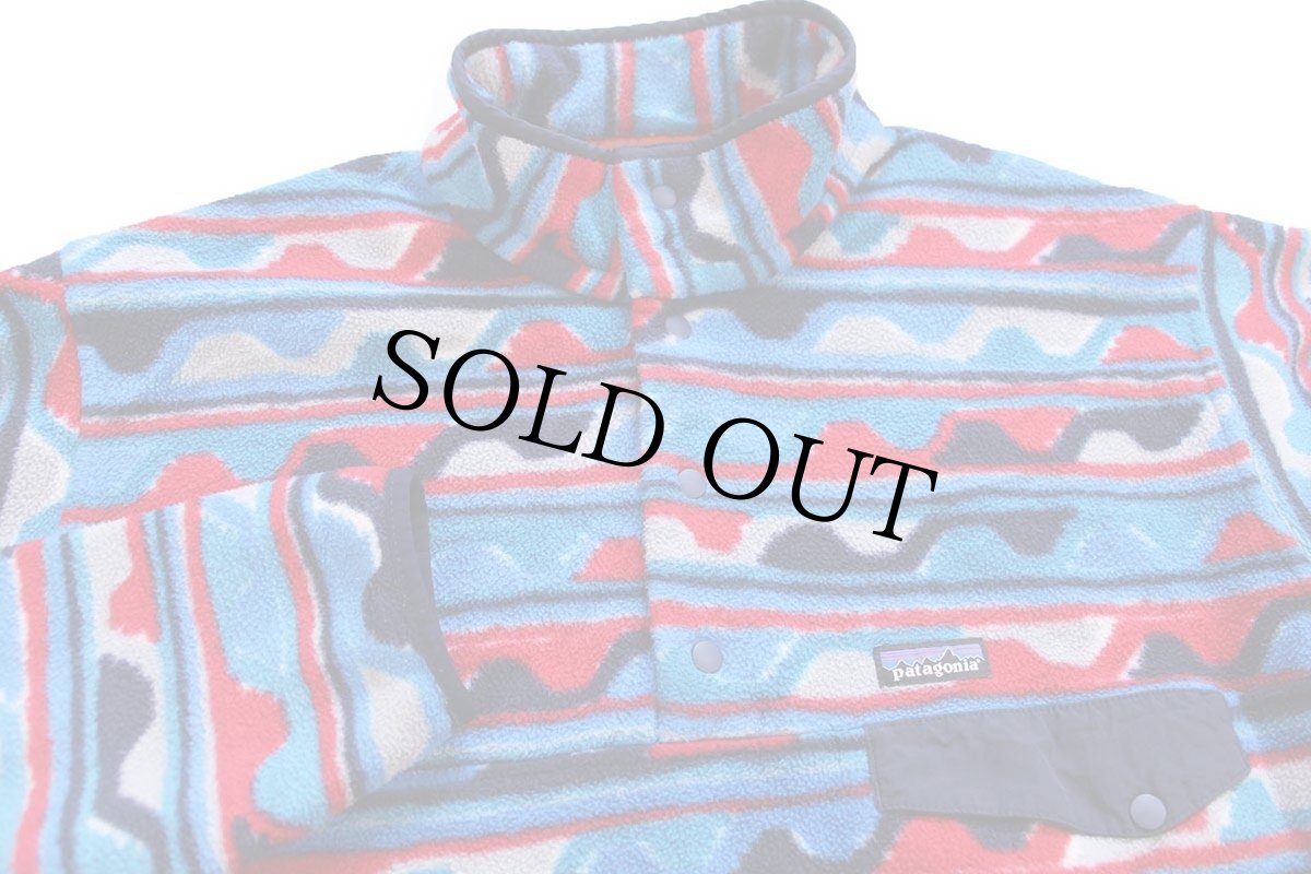 画像3: patagoniaパタゴニア 総柄 ライトウェイト シンチラ フリース スナップT XL (3)