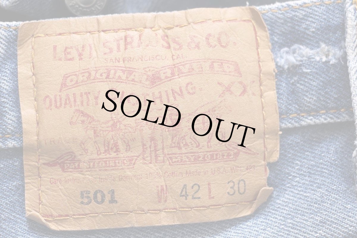 画像6: 00s USA製 Levi'sリーバイス 501 デニムパンツ ヒゲ w42 L30★143 (6)