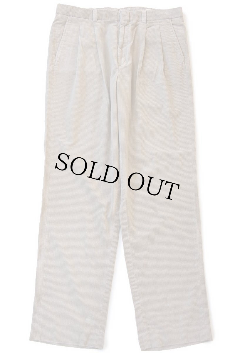 画像2: 00s EddieBauerエディーバウアー ツータック 太畝 コーデュロイパンツ ベージュ W36 L32★スラックス (2)