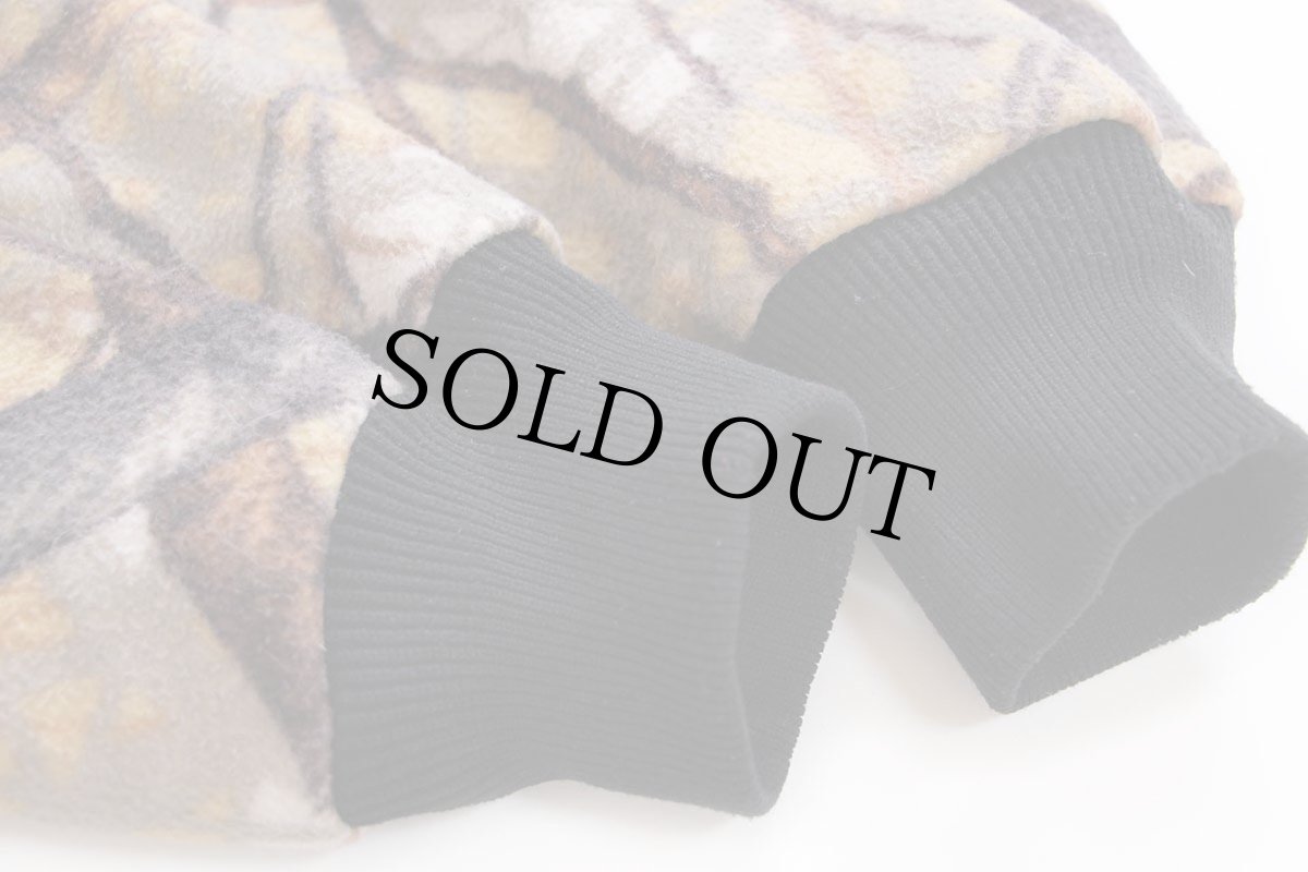 画像6: 90s USA製 Cabela'sカベラス リアルツリーカモ ハーフジップ プルオーバー フリースパーカー L-R (6)