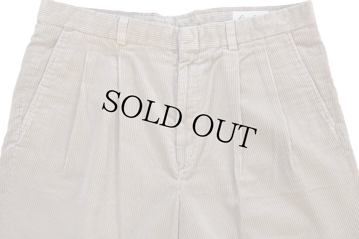 画像4: 00s EddieBauerエディーバウアー ツータック 太畝 コーデュロイパンツ ベージュ W36 L32★スラックス (4)