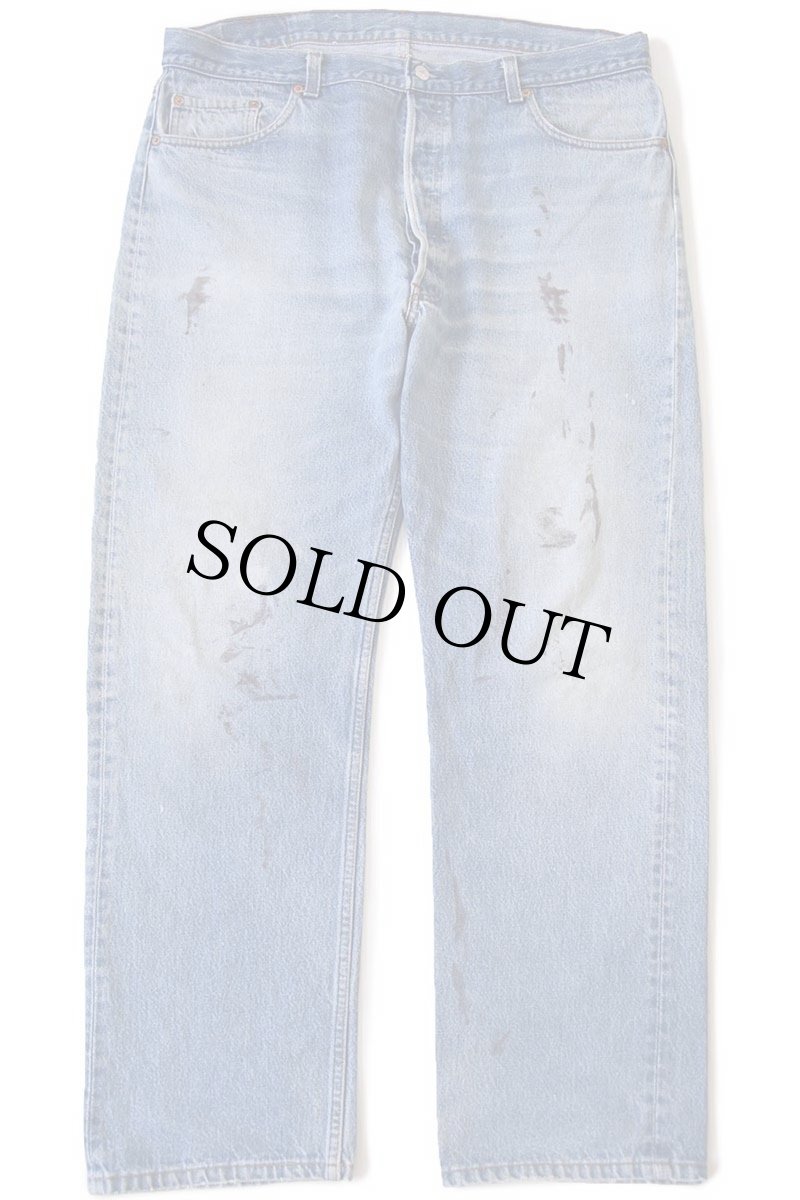 画像2: 80s USA製 Levi'sリーバイス 501 ペンキ飛び デニムパンツ ヒゲ w42 L33★144 (2)