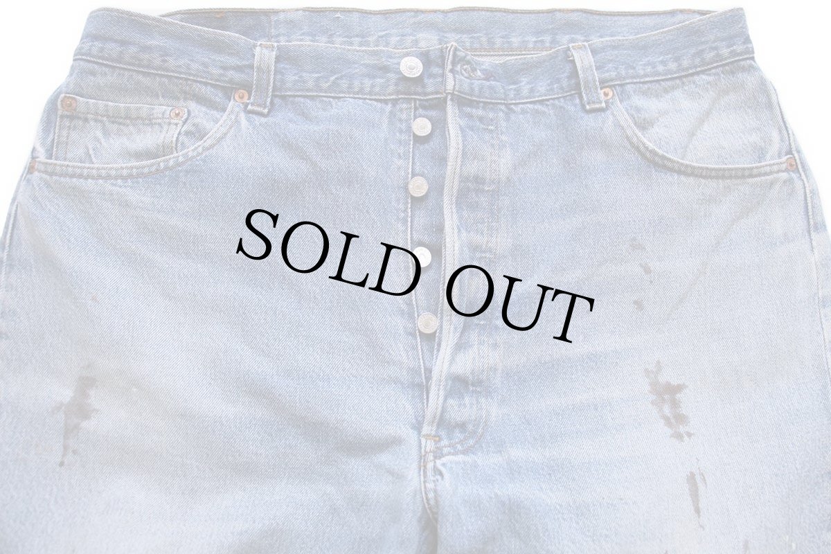 画像4: 80s USA製 Levi'sリーバイス 501 ペンキ飛び デニムパンツ ヒゲ w42 L33★144 (4)