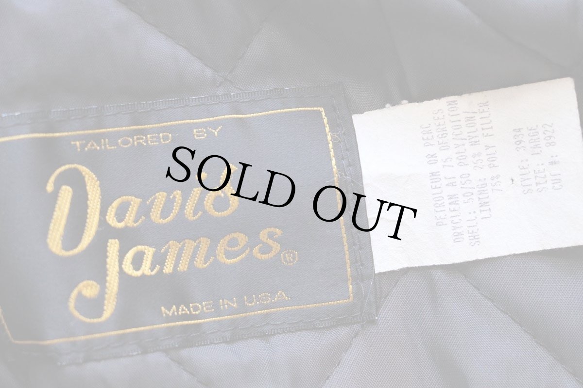 画像4: 80s USA製 David James ネイティブ柄 ニット&ツートン切り替え アシンメトリー キルティングライナー ジャケット 薄黒×緑 L (4)