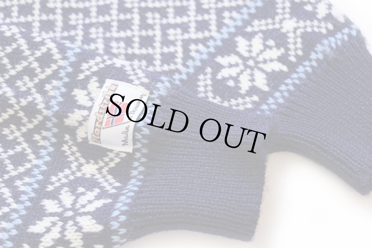 画像7: ノルウェー製 nordstrikk ノルディック柄 チロリアンテープ ウールニット カーディガン XXL★特大 (7)