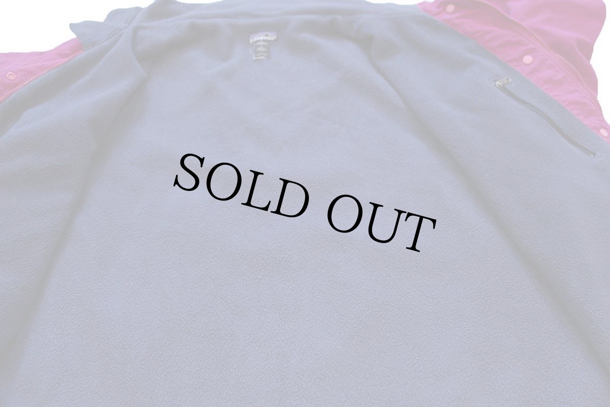 画像6: 90s USA製 patagoniaパタゴニア フリースライナー ナイロン ソフトシェル キャプリーンジャケット 赤紫 W-L (6)