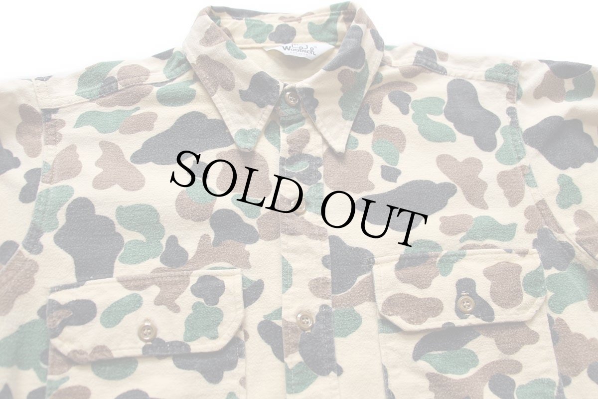 画像3: 70s Woolrichウールリッチ ダックハンターカモ コットン シャモアクロスシャツ (3)