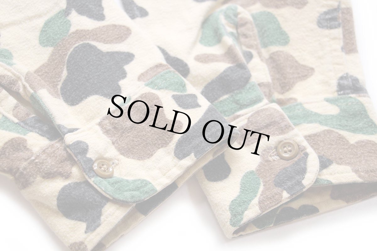 画像5: 70s Woolrichウールリッチ ダックハンターカモ コットン シャモアクロスシャツ (5)