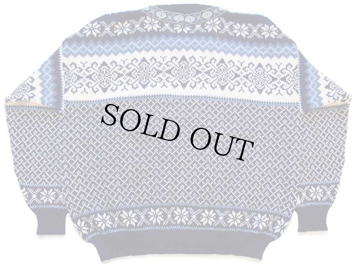 画像2: ノルウェー製 nordstrikk ノルディック柄 チロリアンテープ ウールニット カーディガン XXL★特大 (2)