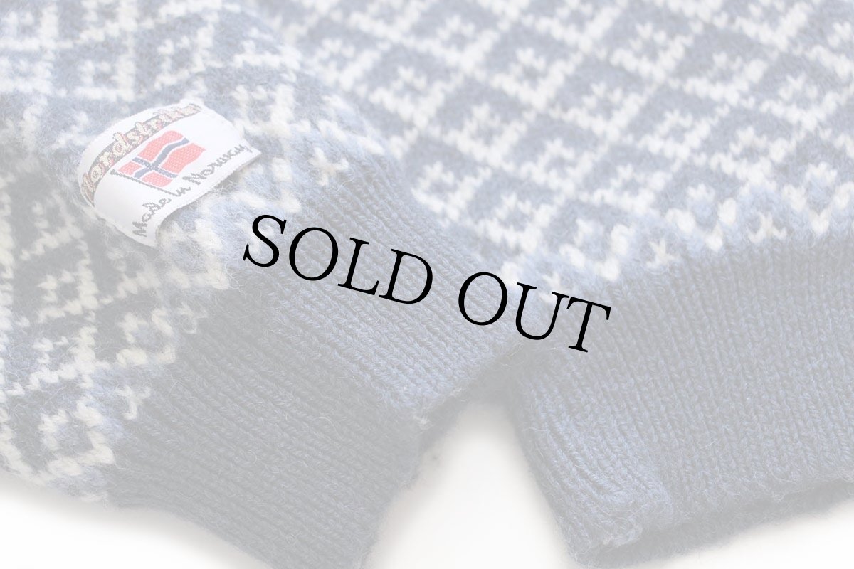 画像6: ノルウェー製 nordstrikk 鹿柄 ノルディック柄 ウールニット カーディガン XL (6)