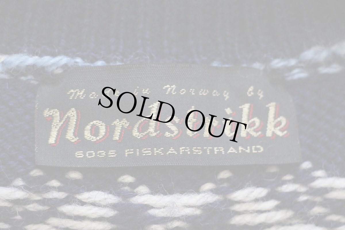 画像4: ノルウェー製 nordstrikk ノルディック柄 チロリアンテープ ウールニット カーディガン XXL★特大 (4)