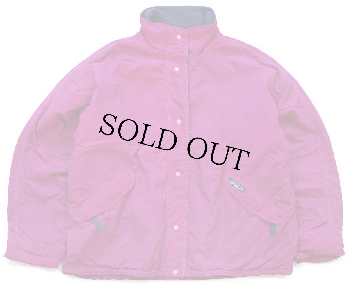 画像1: 90s USA製 patagoniaパタゴニア フリースライナー ナイロン ソフトシェル キャプリーンジャケット 赤紫 W-L (1)