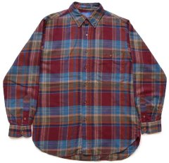50s PENDLETONペンドルトン オンブレチェック オープンカラー ウール