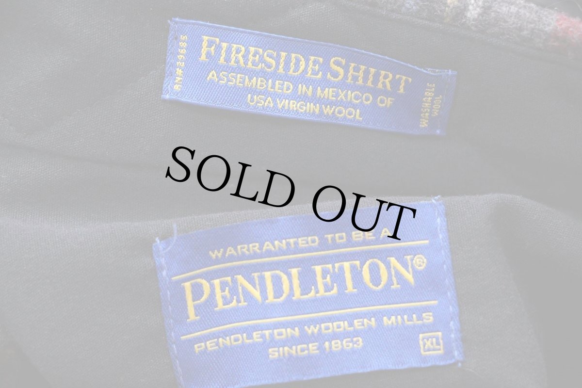 画像4: メキシコ製 PENDLETONペンドルトン FIRESIDE SHIRT AUTHENTIC STEWART TARTAN タータンチェック ボタンダウン ウールシャツ XL (4)