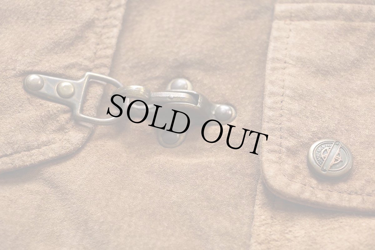 画像6: 90s SAVE THE FOREST VALLEY チェック ネルライナー スエードレザー ファイヤーマンコート 茶★ジャケット (6)