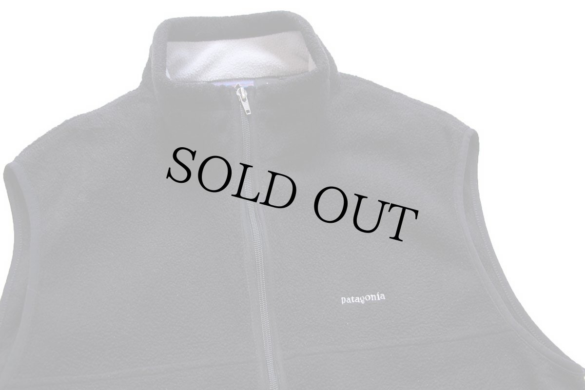 画像3: 00s patagoniaパタゴニア ロゴ刺繍 シンチラ フリースベスト 黒 L (3)