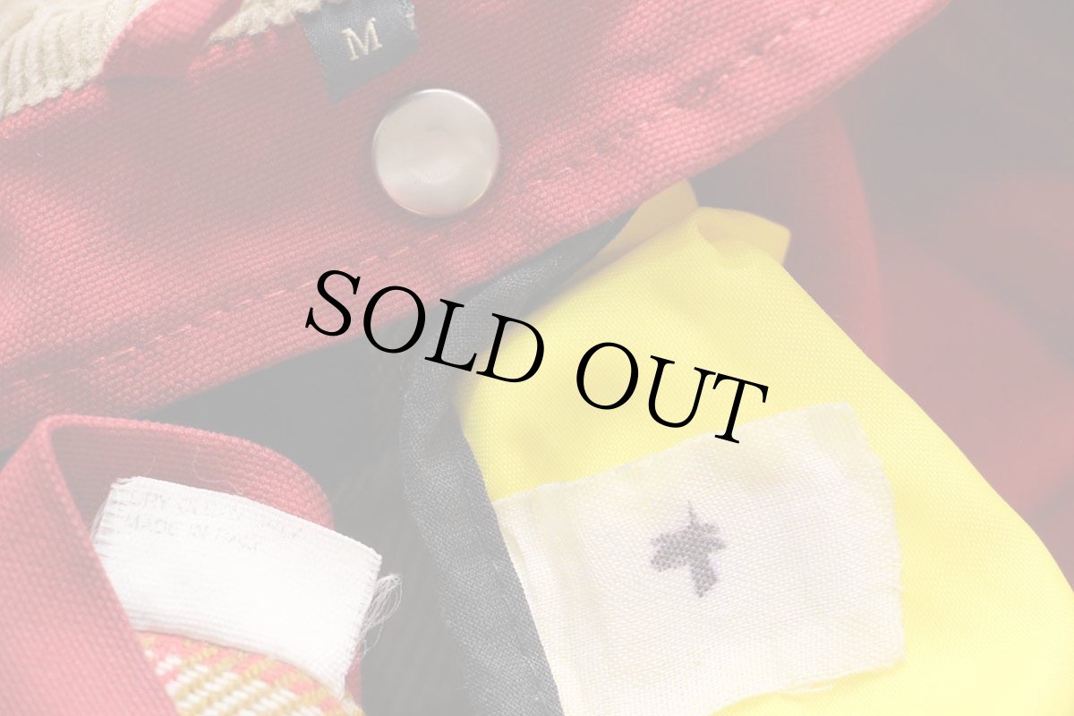 画像5: イタリア製 Fay チンスト&タータンチェックライナー付き コットン キャンバス ファイヤーマンコート 濃赤★ジャケット (5)