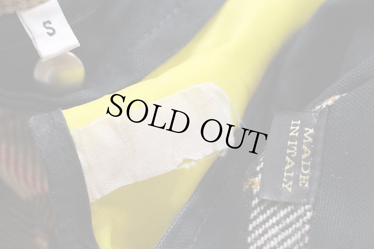 画像5: イタリア製 Fay チンスト&タータンチェックライナー付き コットン キャンバス ファイヤーマンコート 紺★ジャケット (5)