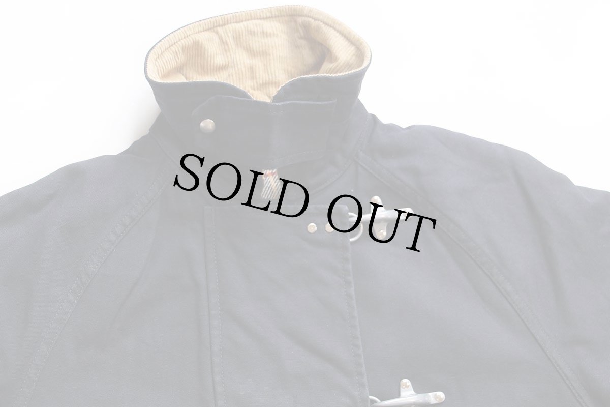 画像3: イタリア製 Fay チンスト&タータンチェックライナー付き コットン キャンバス ファイヤーマンコート 紺★ジャケット (3)