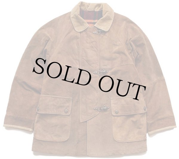 90s SAVE THE FOREST VALLEY チェック ネルライナー スエードレザー