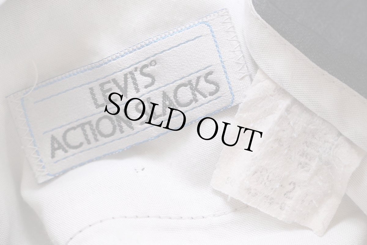 画像6: 80s Levi'sリーバイス ACTION SLACKS スラックス ポリエステルパンツ グレー w34★スタプレ (6)