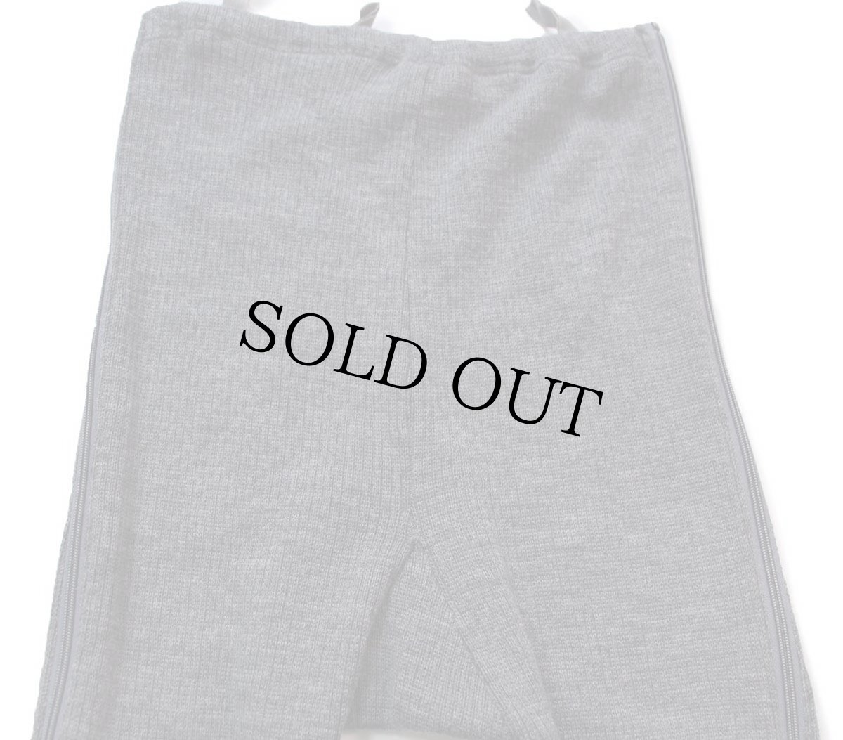 画像5: 80s デンマーク軍 サイドジップ ウール リブニット インナーパンツ 杢グレー (5)