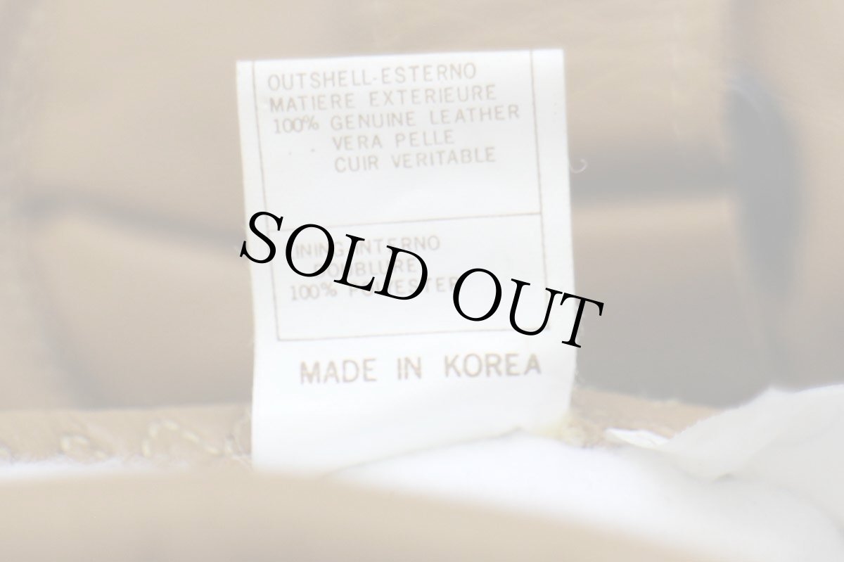 画像5: デッドストック★90s invicta THERMOLITE 中綿入り フリースライナー レザーグローブ 茶 M★手袋 (5)