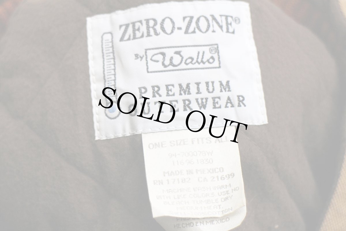 画像6: 90s メキシコ製 ZERO-ZONE Walls キルティングライナー ダック地 フードウォーマー 茶★バラクラバ 目出し帽 (6)