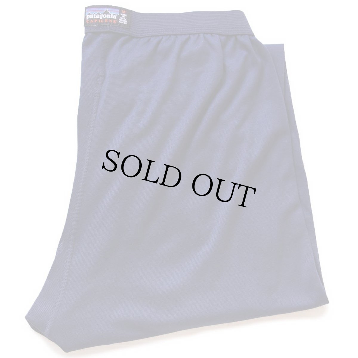 画像1: 90s USA製 patagoniaパタゴニア CAPILENEキャプリーン インナーパンツ 紺 M (1)