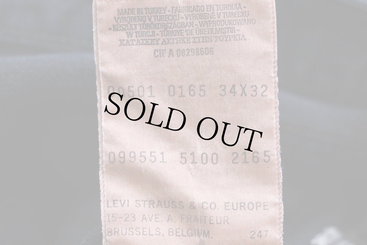 画像7: 90s トルコ製 Levi'sリーバイス 501 ダメージ 後染め ブラック デニムパンツ W34 L32★ユーロ (7)