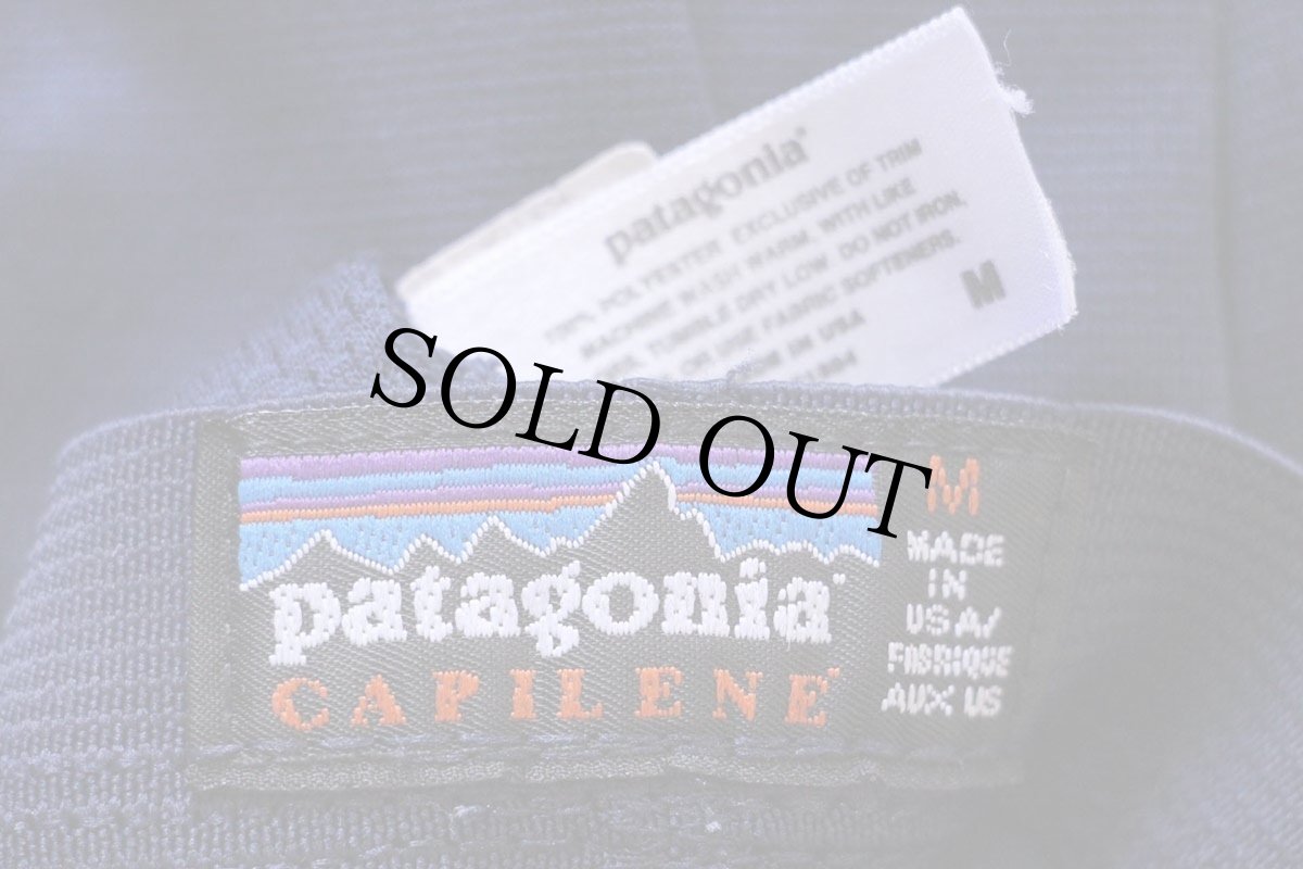 画像6: 90s USA製 patagoniaパタゴニア CAPILENEキャプリーン インナーパンツ 紺 M (6)