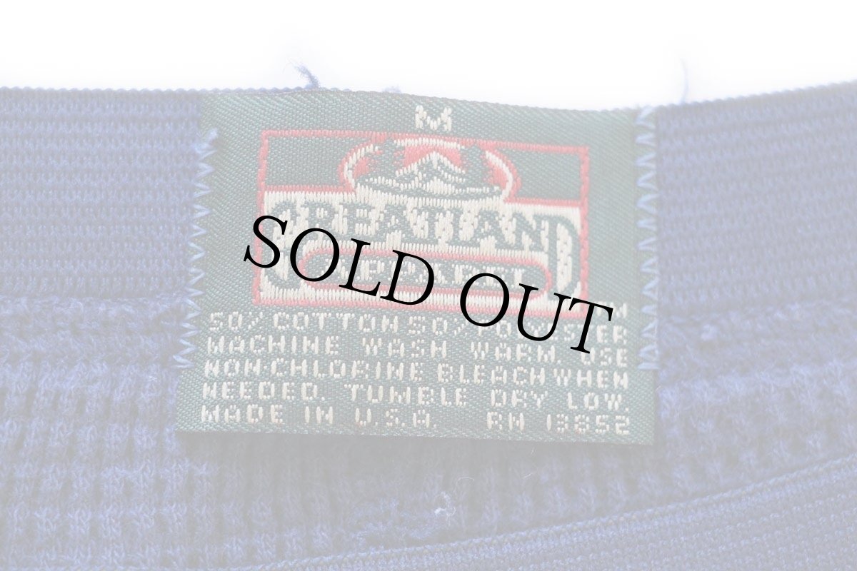 画像6: 90s USA製 GREATLAND サーマルパンツ 紺 M (6)