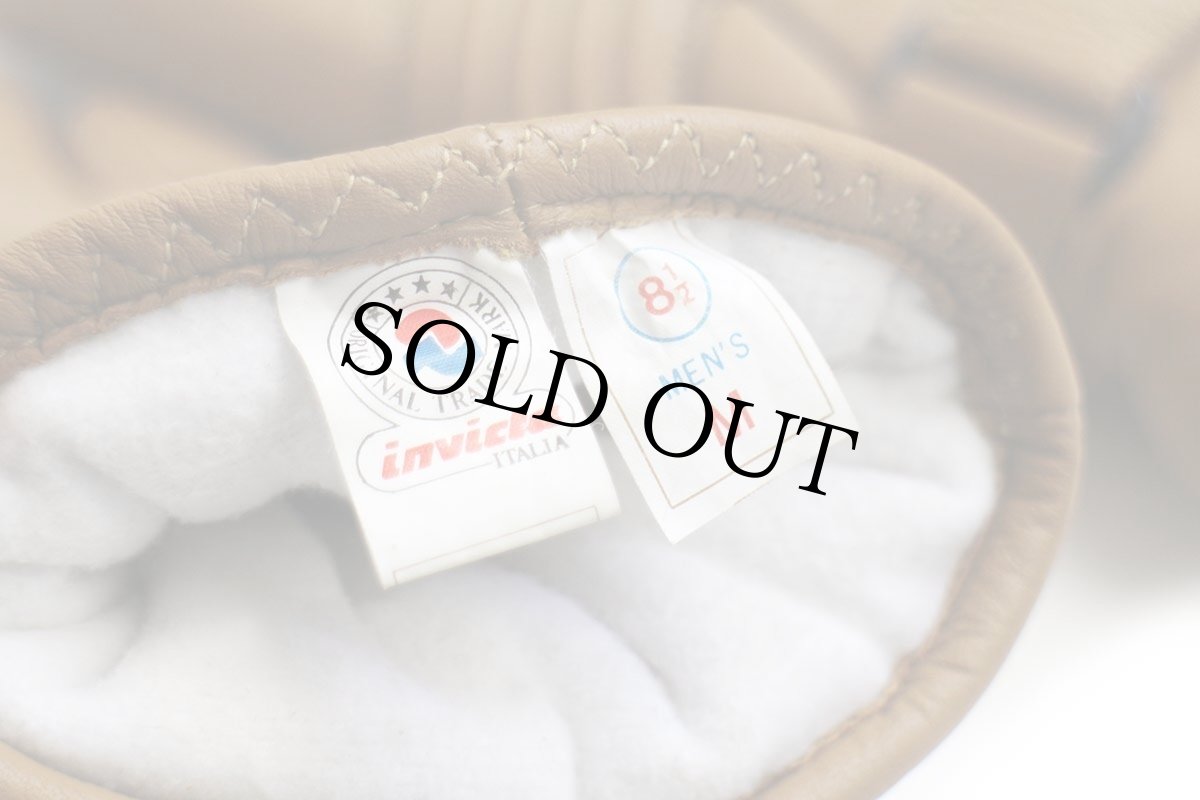 画像4: デッドストック★90s invicta THERMOLITE 中綿入り フリースライナー レザーグローブ 茶 M★手袋 (4)