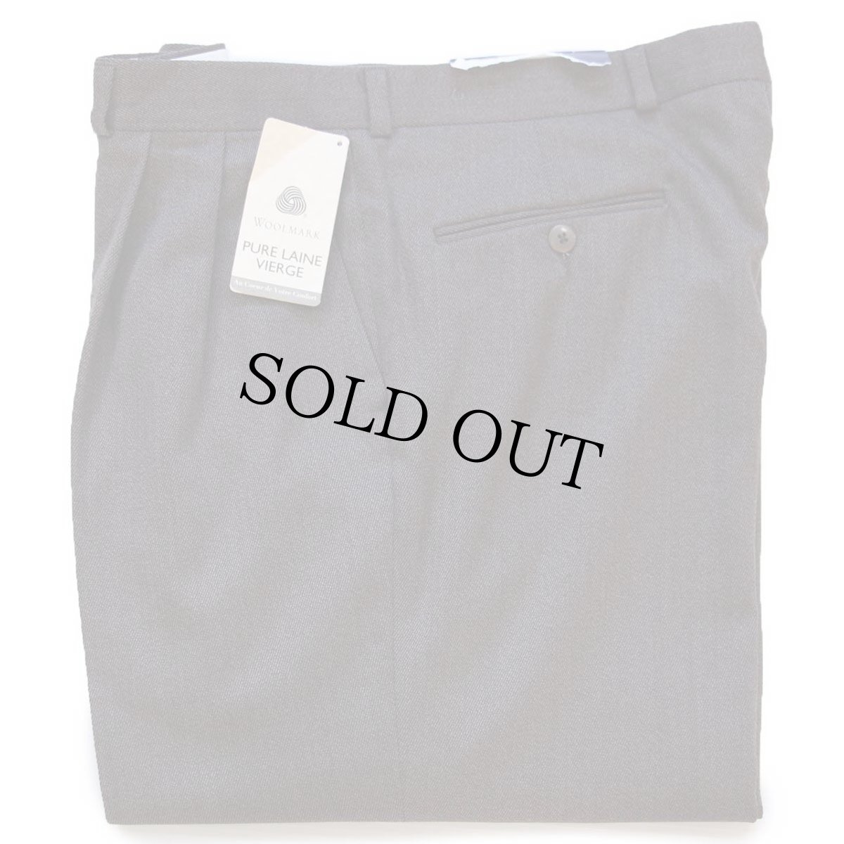 画像1: デッドストック★90s カナダ製 CHAPS ラルフローレン FOLEY'S ツータック スラックス ウールパンツ W33 L32 (1)