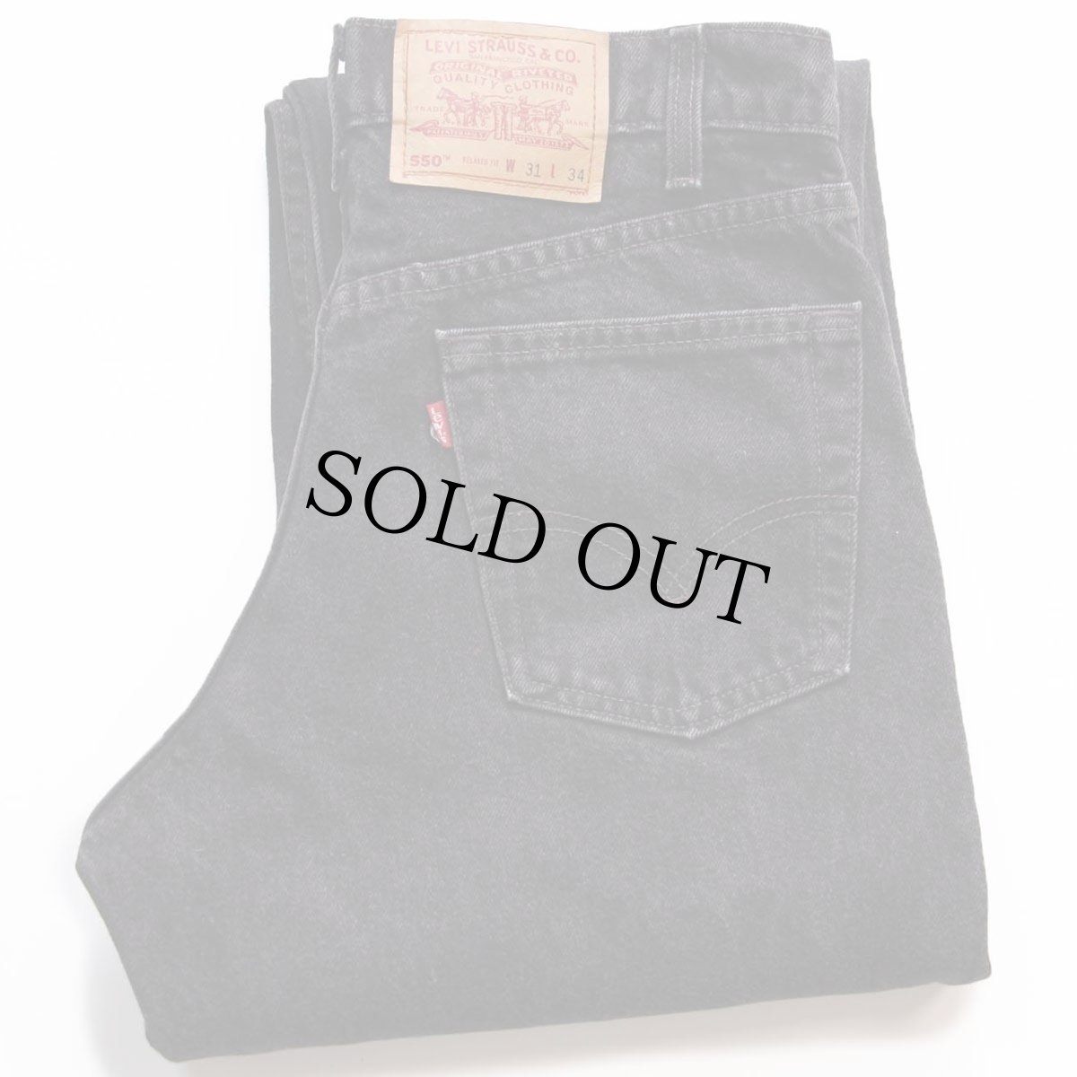 画像1: 90s USA製 Levi'sリーバイス 550 ブラック デニムパンツ w31 L34★170 (1)