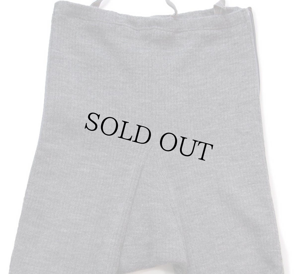 画像4: 80s デンマーク軍 サイドジップ ウール リブニット インナーパンツ 杢グレー (4)