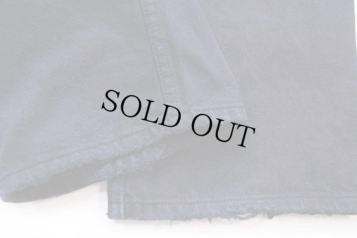 画像8: 90s トルコ製 Levi'sリーバイス 501 ダメージ 後染め ブラック デニムパンツ W34 L32★ユーロ (8)