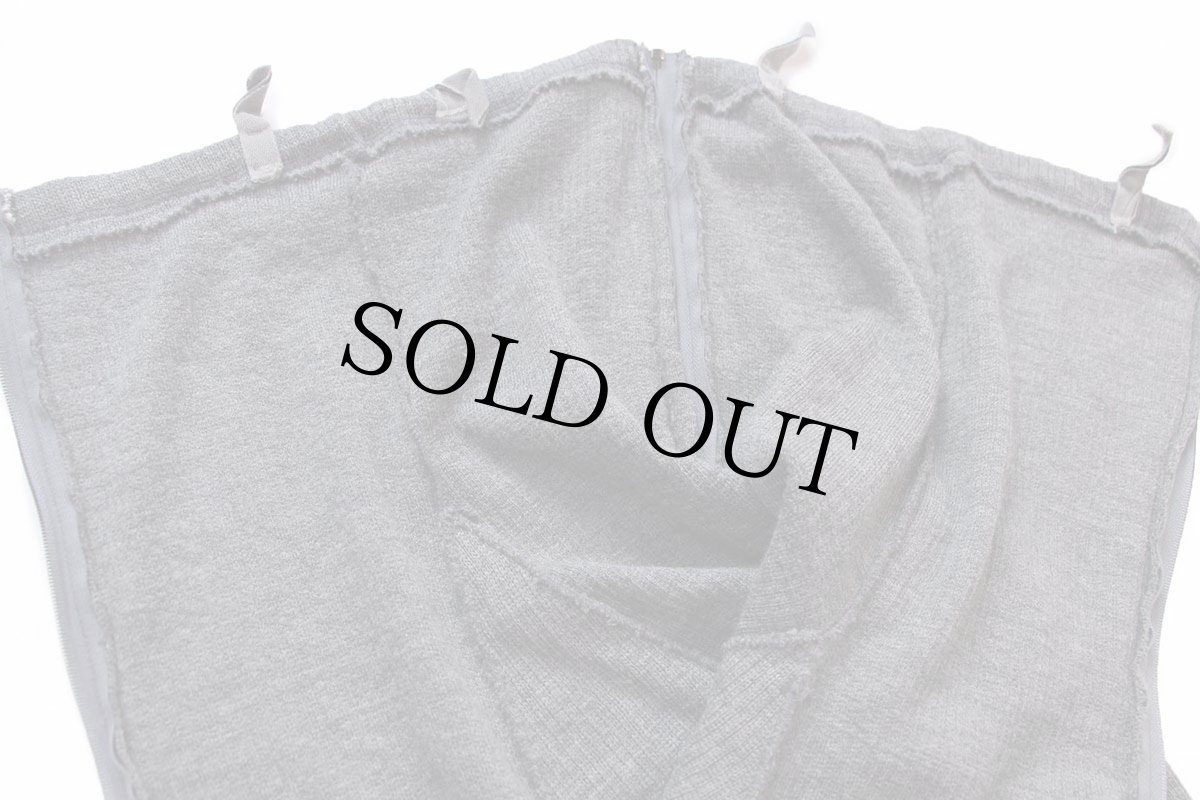 画像6: 80s デンマーク軍 サイドジップ ウール リブニット インナーパンツ 杢グレー (6)