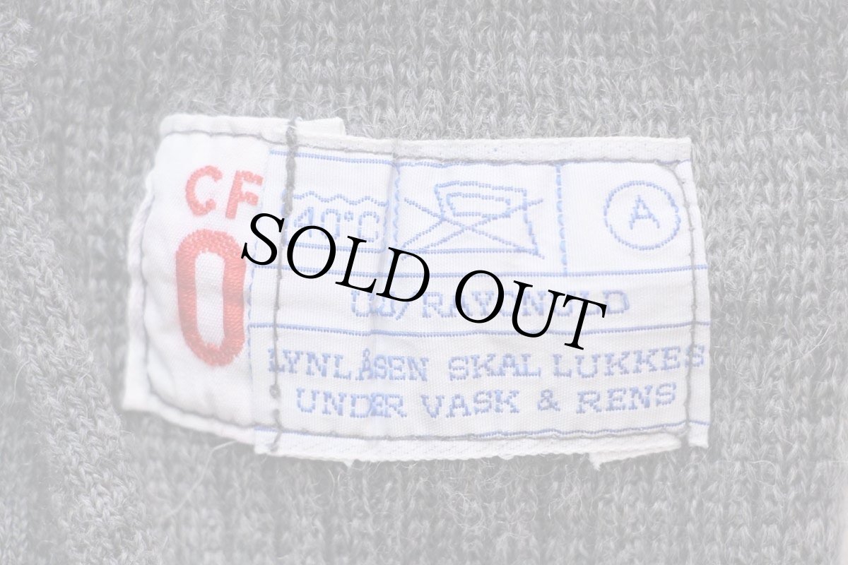 画像7: 80s デンマーク軍 サイドジップ ウール リブニット インナーパンツ 杢グレー (7)