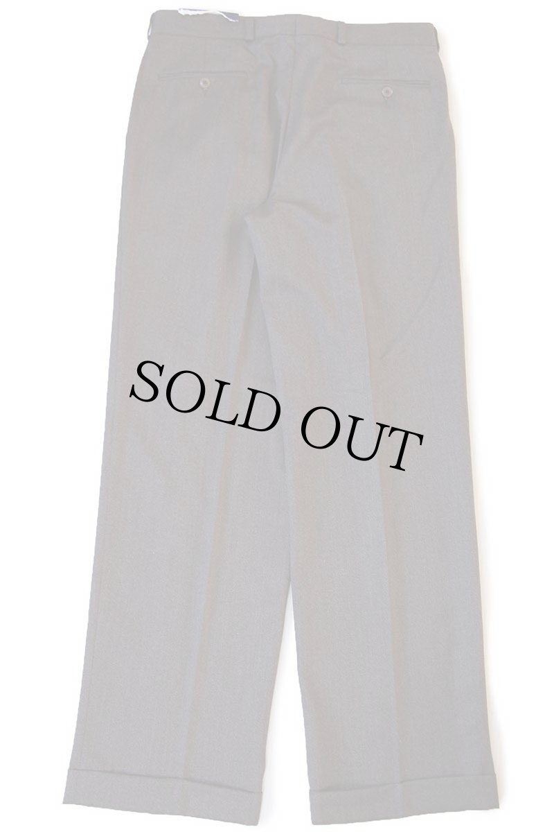 画像3: デッドストック★90s カナダ製 CHAPS ラルフローレン FOLEY'S ツータック スラックス ウールパンツ W33 L32 (3)