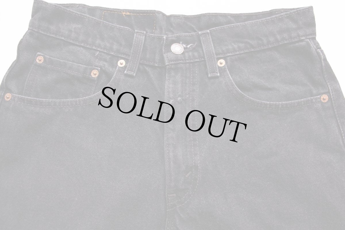 画像4: 90s USA製 Levi'sリーバイス 550 ブラック デニムパンツ w31 L34 (4)