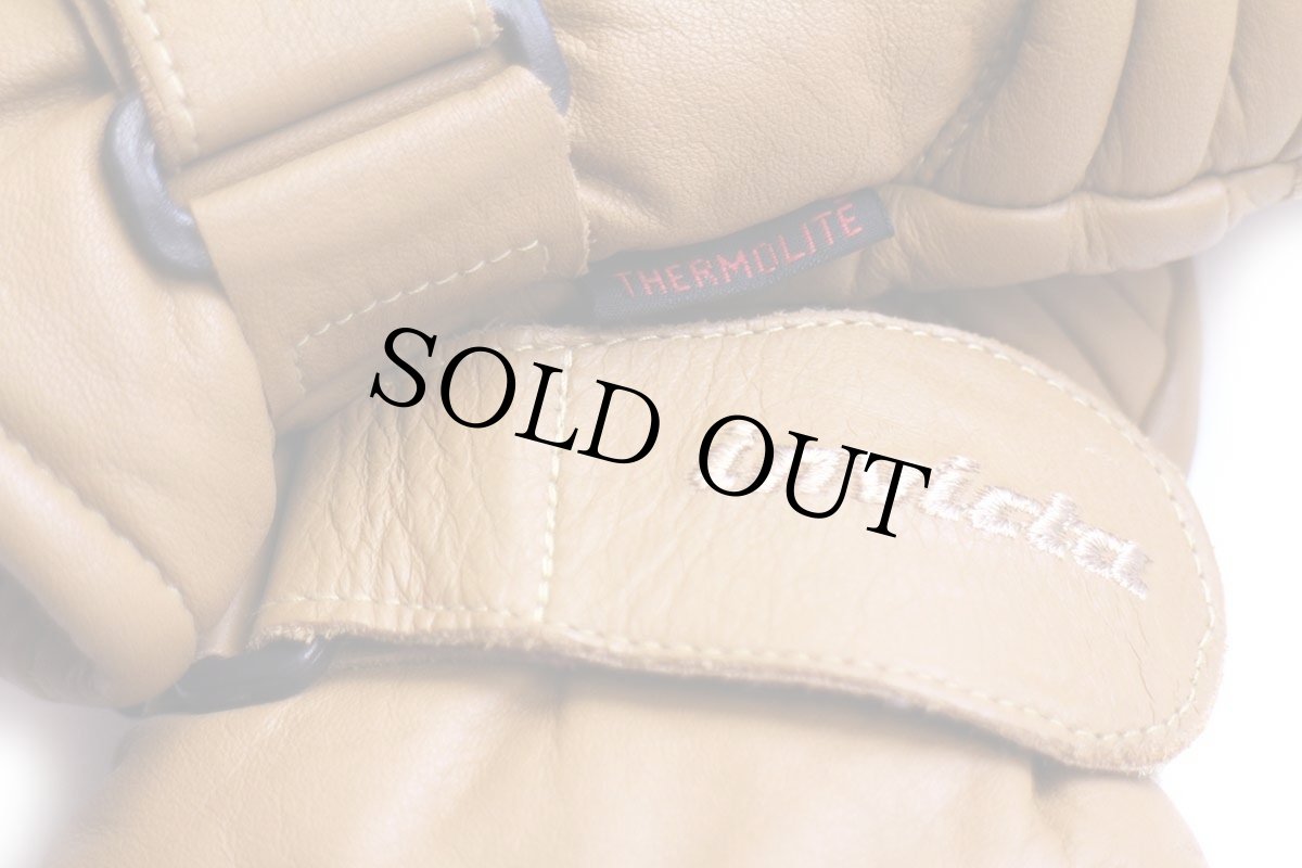 画像8: デッドストック★90s invicta THERMOLITE 中綿入り フリースライナー レザーグローブ 茶 M★手袋 (8)