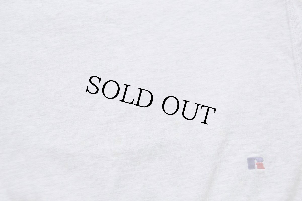 画像6: 90s メキシコ製 RUSSELLラッセル 無地 前V スウェット 杢ライトグレー L★ブランク (6)