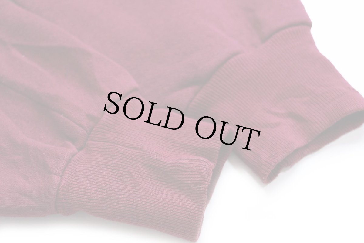 画像6: 80s USA製 RUSSELLラッセル 無地 前V スウェット バーガンディ XL★ブランク (6)